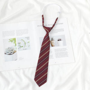 Corbata y <span class=keywords><strong>pajarita</strong></span> de estilo japonés para hombres y mujeres, graduación universitaria, mariposa estampada a rayas rojas, azules y doradas para bodas - Product Image 2