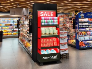 Mobile Transport System Mobil Pos <strong>Display</strong> Container Rolling Modular Retail Stand Store <strong>Rack</strong> Supermarket Shelf With Wheels - Product Image 3