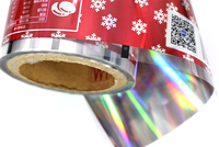 Film laminé en rouleau personnalisable, surface brillante, souple, résistant à l'humidité, de qualité alimentaire, pour l'emballage des glaces et des sucettes glacées