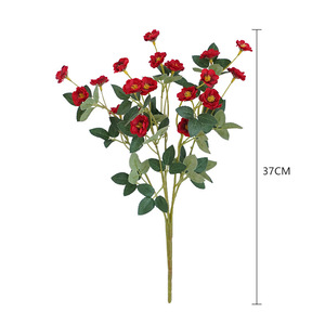 <b>Artificial</b> Rose <b>Bouquet</b> Small Pink Silk Flowers High Simulation Rustic Wedding Home Decor - Product Image 5