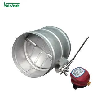 Hvac ventilation round motorized volume control damper for air duct