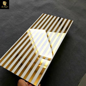 Springletile Luxury custom 3d in <span class=keywords><strong>ceramica</strong></span> bianca con design in piastrelle per bagno in porcellana smaltata lucida oro - Product Image 3