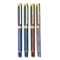 Stylo bille de luxe JR315R en laiton massif, forme octogonale, ligne dorée, encre noire, pointe 1,0 mm, taille 140x11 mm