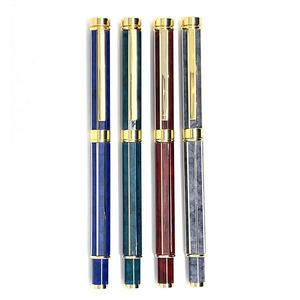 JR315R Stylo Roller en Métal Luxueux de Forme Octogonale avec Ligne Dorée - Product Image 2