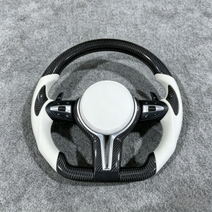 Volante de Fibra de Carbono Compatible con <span class=keywords><strong>BMW</strong></span> F01 F02 F03 F04 F06 F07 F10 F11 F12 F15 F16 F18 F20 F25 F26 F30 F32 E60 M3 <span class=keywords><strong>M5</strong></span> M6 - Product Image 2