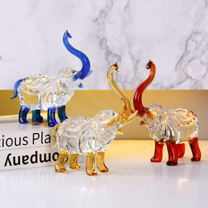 Crystal Glass <b>Elephant</b> Figurines Pink Brown Blue Yellow Home Decoration Desk Ornament Collection <b>Gift</b> - Product Image 3
