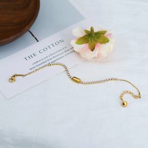 Bracelet Tennis Zircon Plaqué Or 18 carats en Acier Inoxydable Tendance, Vente en Gros Personnalisée, Bijoux Zhishang pour Femme, Cadeau - Product Image 5