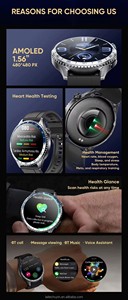 Reloj Inteligente MT900 NUEVO 2026, Monitor de Sueño, Pantalla AMOLED de 1.56 Pulgadas, Llamadas por Bluetooth, Voz AI, SOS, Linterna LED, IP68 - Product Image 6