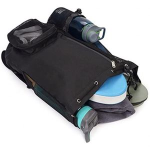Nylon Swimming <b>Backpack</b> with Wet Pocket Waterproof Mesh <b>Drawstring</b> Beach Gym Exercise Bag for Swimming and Fitness - Product Image 3