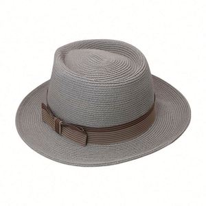 Chapeau de paille Fedora style britannique unisexe, idéal pour le printemps et l'été, protection solaire décontractée – Meilleure vente - Product Image 2
