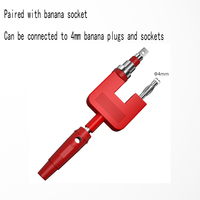Connecteur banane double isolé en ABS plaqué cuivre-nickel, espacement de 19 mm, avec prise de court-circuit et prise de 4 mm à l'extrémité