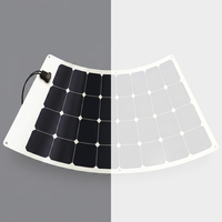 Panneaux solaires portables flexibles 100W à haute efficacité, cellules solaires Sunpower, module léger pour le camping, les bateaux, les camping-cars, prise en charge ODM