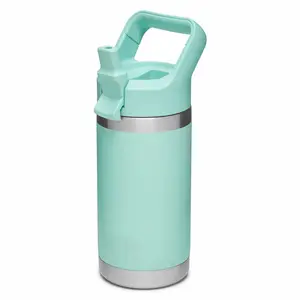 custom 12 oz stainless steel kids sport drinking thermos school water bottle with straw