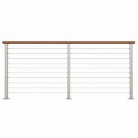 Balustrade et main courante en câble d'acier inoxydable de qualité supérieure, meilleur prix pour usage extérieur, directement de l'usine