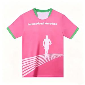 Hot cheap custom logo Marathon Event Running <b>T</b> <b>Shirt</b> Advertising 3d Printing <b>T</b> <b>Shirt</b> 100% <b>Polyester</b> Blank Sublimation <b>T</b> <b>Shirts</b> - Product Image 1