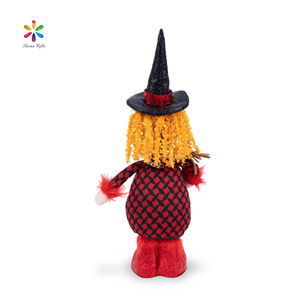 Decoración de Halloween de la Fábrica Susangifts, Fantasmas, Duendes con Ropa Roja y Cabello Amarillo, Bruja de Pie para Interiores, Hogar y Tienda - Product Image 5