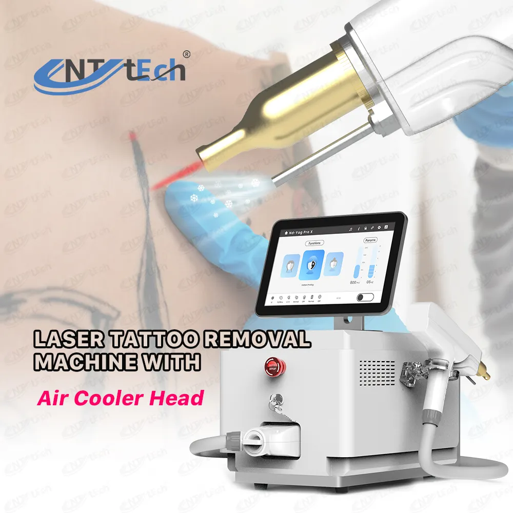 Tres cabezales de tratamiento Q switched yag laser Nd Hollywood Peel machine