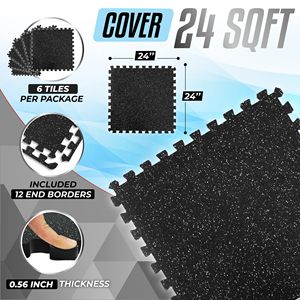 Estera protectora de espuma entrelazada de alta calidad para suelo de gimnasio interior de goma Eva para suelo de gimnasio Fitness 14Mm estera para suelo de gimnasio - Product Image 2