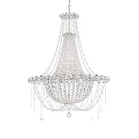 Lustre moderne et simple MEEROSEE en perles de cristal K9 de luxe, avec chaînes, LED, pour la maison, le restaurant, les mariages, décoration lumineuse suspendue MD87996