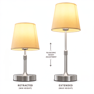 Modern Simple Metal Cordless Table <strong>Lamp</strong> USB Rechargeable Bedroom Bedside Reading <strong>Lamp</strong> <strong>Silver</strong> Desk <strong>Lamp</strong> - Product Image 3