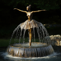 Statue de danse de Ballet moderne de luxe, Sculpture de fontaine de cascade en Bronze à vendre