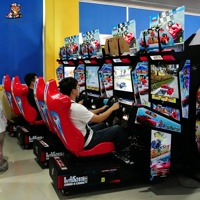Machine de jeu d'arcade Mario Kart à monnayeur, simulateur de conduite en métal, version anglaise, adapté aux enfants, avec siège dynamique et volant
