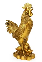 2019 nouveau cuivre pur décoratif coq cuivre décoration artisanat doré poulet Feng Shui mode coq ornements