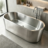 Baignoire de récupération en acier inoxydable 304 personnalisable, autoportante, pour bain de glace et plongée froide, 90 gallons, OEM, direct usine, pour la natation