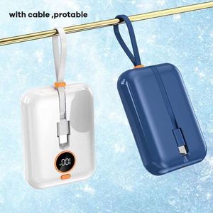Shenzhen Newest LED Display <b>Battery</b> Pack 9000Mah PD22.5W Power Bank Charge With Detachable One-To-Two Cable - Product Image 2