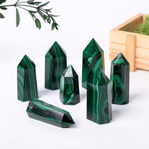 หินคริสตัลมาลาไคต์ทรงโอเบลิสก์คุณภาพสูงสำหรับตกแต่ง ขายส่ง - Product Image 1