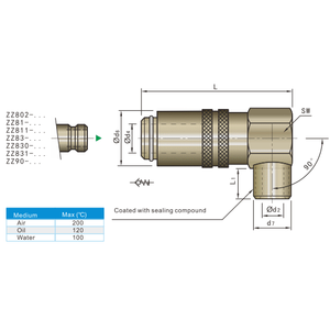 Заглушки быстроразъемные закаленные медные ZZ807, латунные фитинги, аксессуары для пресс-форм для литья пластмасс под давлением - Product Image 4