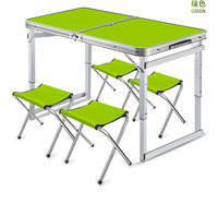 Ensemble table et chaises pliantes de camping portable à hauteur réglable Uplion