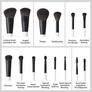 Juego <span class=keywords><strong>de</strong></span> 12 <span class=keywords><strong>Brochas</strong></span> <span class=keywords><strong>de</strong></span> <span class=keywords><strong>Maquillaje</strong></span> <span class=keywords><strong>de</strong></span> Doble Punta <span class=keywords><strong>de</strong></span> Primera Calidad con Logotipo Personalizado, <span class=keywords><strong>Brochas</strong></span> Cosméticas Veganas Profesionales <span class=keywords><strong>de</strong></span> Alta Calidad - Product Image 3