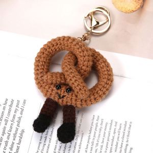 2025 Handmade Crochet Croissant Toast Vegetable Cloud Keychain Mini Cute Wool Knitted Woven Soft <b>Bag</b> Pendant Accessories <b>Gift</b> - Product Image 6