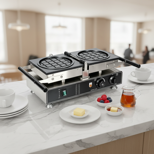 Gaufrier électrique mini certifié CE Baishida avec moule à grille carrée classique, puissance 1,6 kW, pour usage domestique et hôtelier - Product Image 4