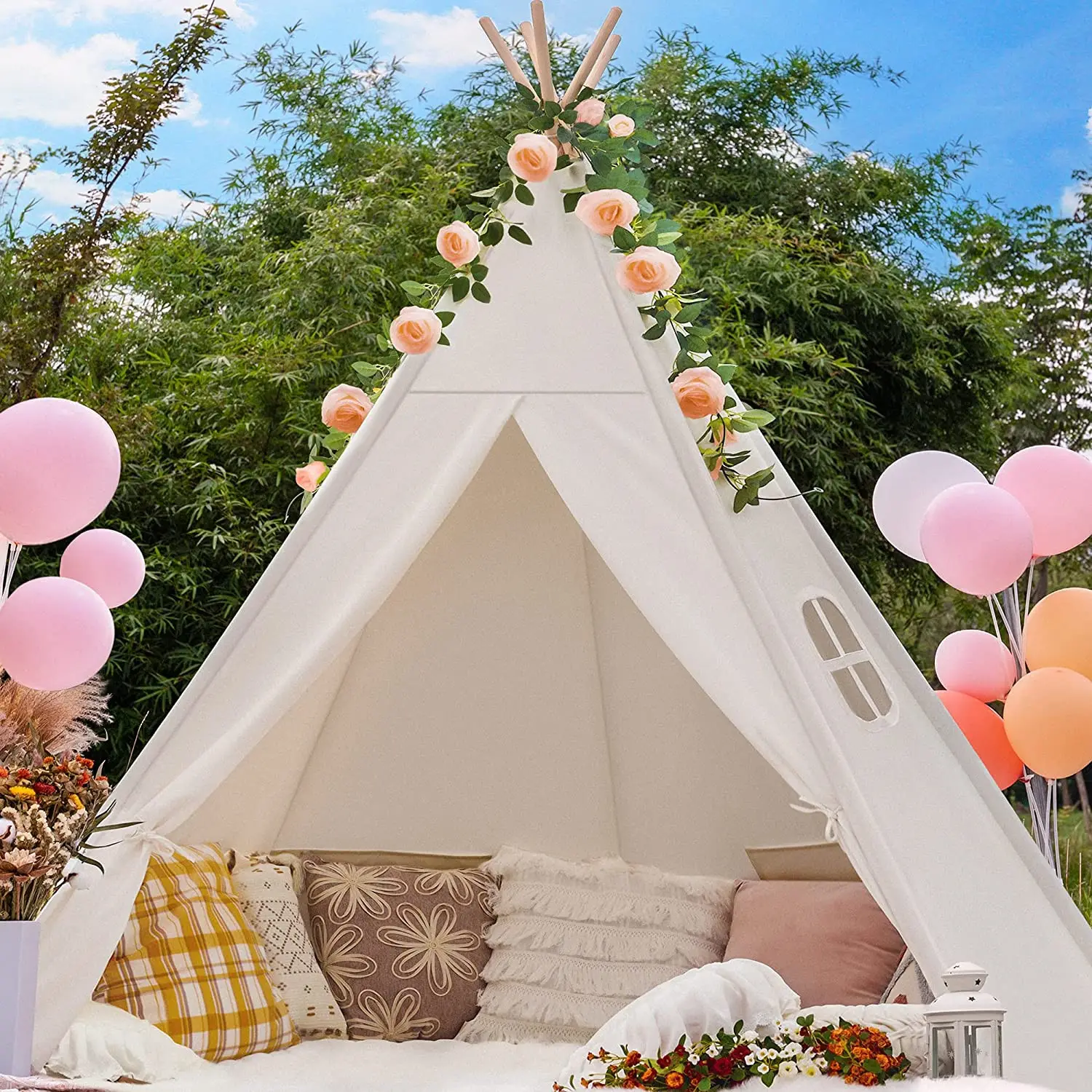 100% Katoen Tipi 5 Zijden Tent Grootste Camping Bruiloft Indiase Tenten Te Koop