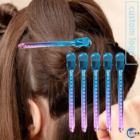 Pinces à cheveux en métal multi-usages avec logo personnalisé pour salon de coiffure, pour la partition, le coiffage, la coloration, la permanente et les styles ondulés
