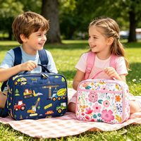 Sacs repas à motif de dessin animé Fille Fraise, nouveaux sacs bento portables roses pour étudiants, style européen et américain