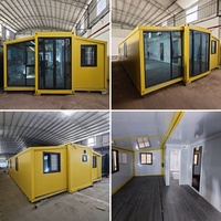 Maison conteneur pliable préfabriquée de 36 m² extensible à 20 m², 3 chambres, bureau moderne, hôtel