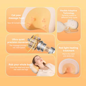 Pemijat 3D memijat Shiatsu, pemijat leher Jaringan dalam, bantal pemijat untuk kaki bahu dan bawah, pereda nyeri punggung - Product Image 5