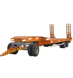 2/3 Axle 15Tons 20Tons Car Trailer Agriculture Farm Draw Bar Full Lowbed Trailer For Farm Mini Excavator Transport