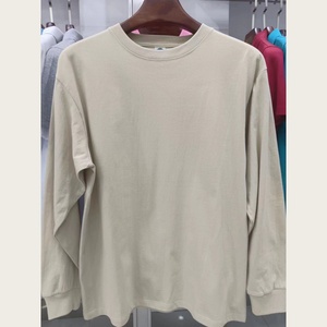 เสื้อยืดสตรีทแวร์ทรงโอเวอร์ไซส์ แขนยาว คอกลม ผ้าฝ้าย 100% หนัก 240GSM รุ่นคัสตอม สำหรับฤดูใบไม้ร่วง สไตล์มินิมอล ยูนิเซ็กส์ เป็นมิตรต่อสิ่งแวดล้อม - Product Image 2