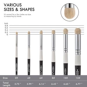 2026 Luxury Acrylic <b>Paint</b> Brushes Set 6 Sizes Goat Hair Dry Brushes for Watercolor & Oil Painting Hobby Detail <b>Paint</b> Brush Model - Product Image 2