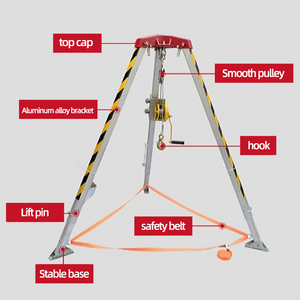 Hot Bán Hợp Kim Nhôm Cứu Hộ Tripod 135M-214M Mùa Thu Bảo Vệ Hạn Chế Không Gian Lift Tripod Với Tời Mùa Thu Bảo Vệ Chân Đế - Product Image 3