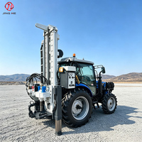 Machine de forage rotative pneumatique et à boue DTH, foreuse de puits d'eau montée sur tracteur de 300 m pour l'irrigation agricole