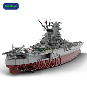 Mo askeri savaş gemisi donanma uçak savaş gemisi yapı taşları Ijn Yamato 1:200 silah savaş gemisi fikir tuğla oyuncaklar çocuklar için hediyeler