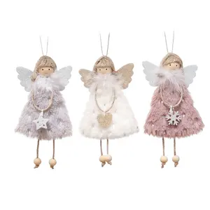 Kerst Hangende Ornamenten Boomdecoraties Beste Mooie Engel Gevulde Pluche Poppenspeelgoed Voor Kerstmis Babycadeaus