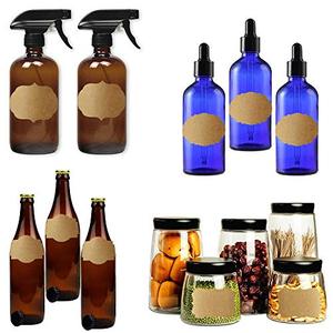 Étiquettes autocollantes Kraft vierges et inscriptibles, autocollants polyvalents pour bouteilles, pots, stockage des aliments, emballage de cadeaux faits à la main, décoration, 200 pièces - Product Image 6