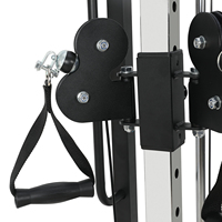 Machine de musculation multifonctionnelle pour la maison, pour la musculation du dos et des bras, construction métallique, pile de poids de 65 kg