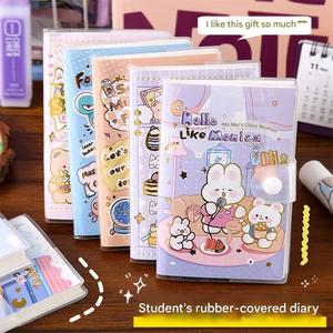 Cuaderno Escolar Kawaii Personalizado con Cubierta de PVC, Tapa Dura, Diseño de Botón con Dibujos Animados, Color y Logotipo Personalizables para Niñas - Product Image 3